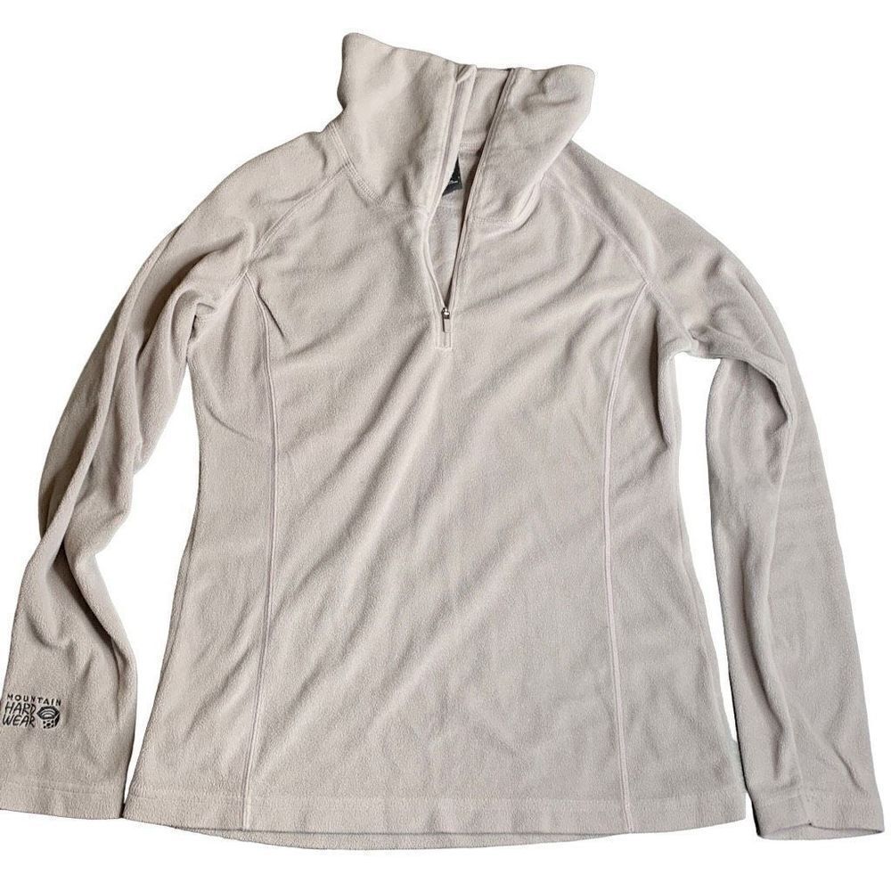 Mountain Hardwear Microchill Zip T Fleece Pullover gray women’s size medium